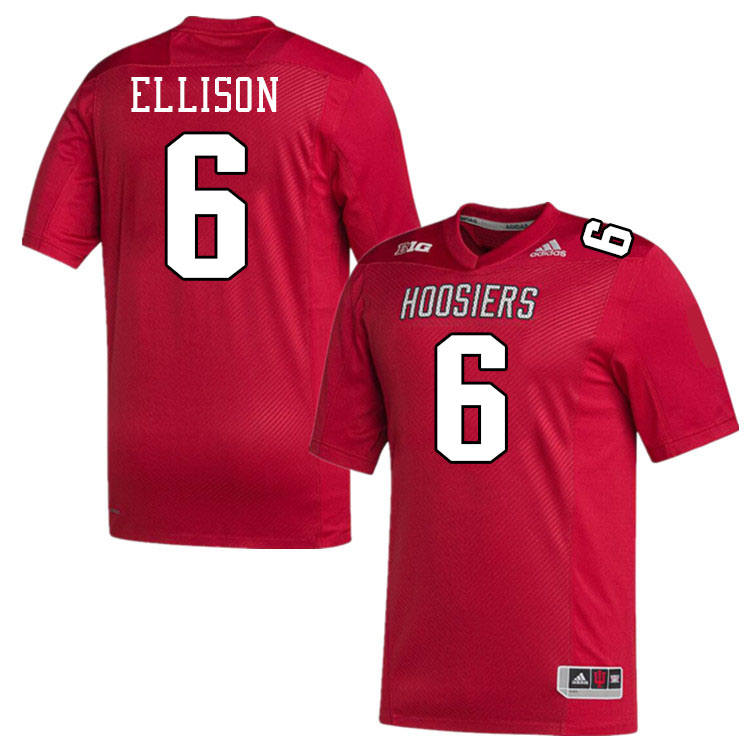 #6 Justice Ellison Indiana Hoosiers Football Jeresys College Apparels,Uniforms Stitched-Throwback Cr